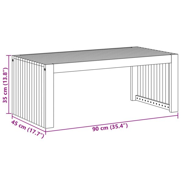vidaXL Záhradný konferenčný stolík 90x45x35 cm Masívne drevo Akácia – Obrázok 10