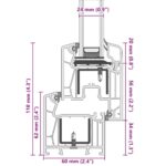 vidaXL Okno do suterénu "RISOR" 100x70 cm otváravo-sklopné DIN ľavé biele – Obrázok 13