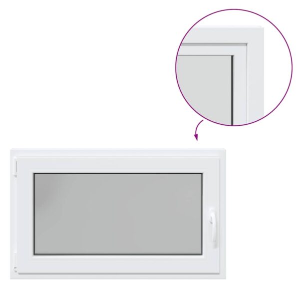 vidaXL Okno do suterénu "RISOR" 100x70 cm otváravo-sklopné DIN ľavé biele – Obrázok 2