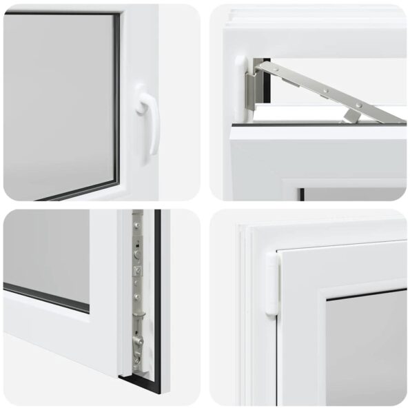 vidaXL Okno do suterénu "RISOR" 100x70 cm otváravo-sklopné DIN ľavé biele – Obrázok 9