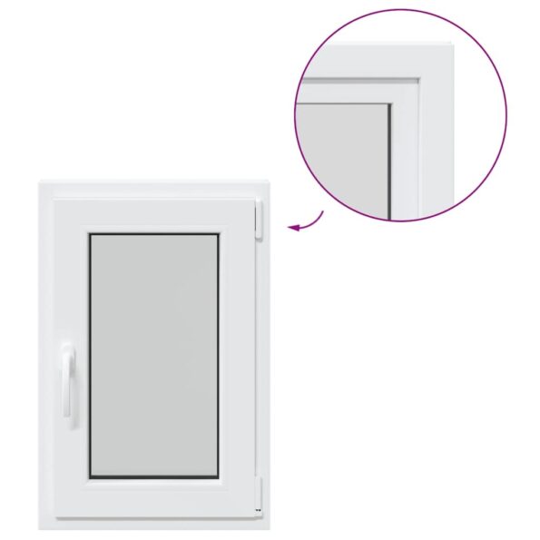 vidaXL Okno do suterénu "RISOR" 50x75 cm otváravo-sklopné DIN pravé biele – Obrázok 2