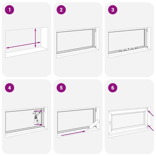 vidaXL Okno do suterénu "RISOR" 100x70 cm otváravo-sklopné DIN ľavé biele – Obrázok 11