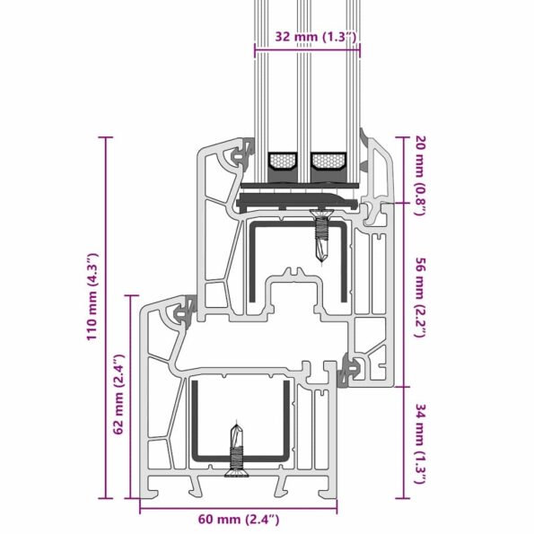 vidaXL Okno do suterénu "RISOR" 100x70 cm otváravo-sklopné DIN ľavé biele – Obrázok 13