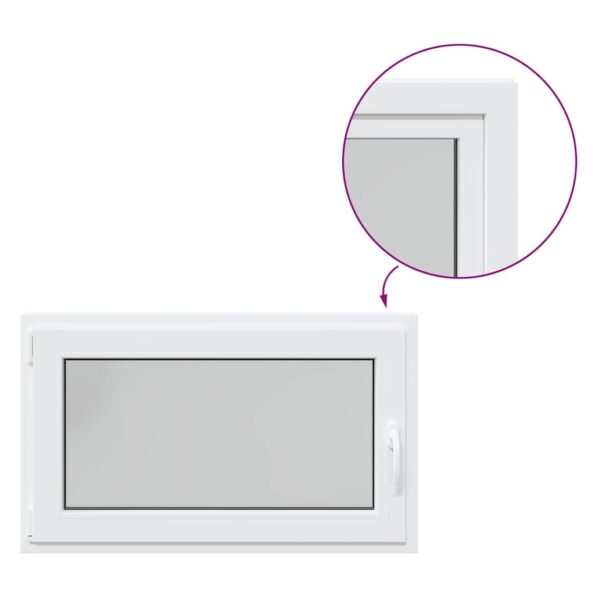 vidaXL Okno do suterénu "RISOR" 100x70 cm otváravo-sklopné DIN ľavé biele – Obrázok 2