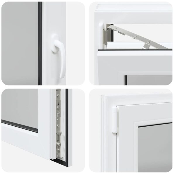 vidaXL Okno do suterénu "RISOR" 100x70 cm otváravo-sklopné DIN ľavé biele – Obrázok 9