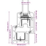 vidaXL Okno do suterénu "RISOR" 100x70 cm otváravo-sklopné DIN ľavé antracitové – Obrázok 13