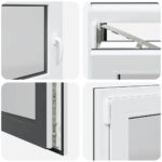 vidaXL Okno do suterénu "RISOR" 100x70 cm otváravo-sklopné DIN ľavé antracitové – Obrázok 9