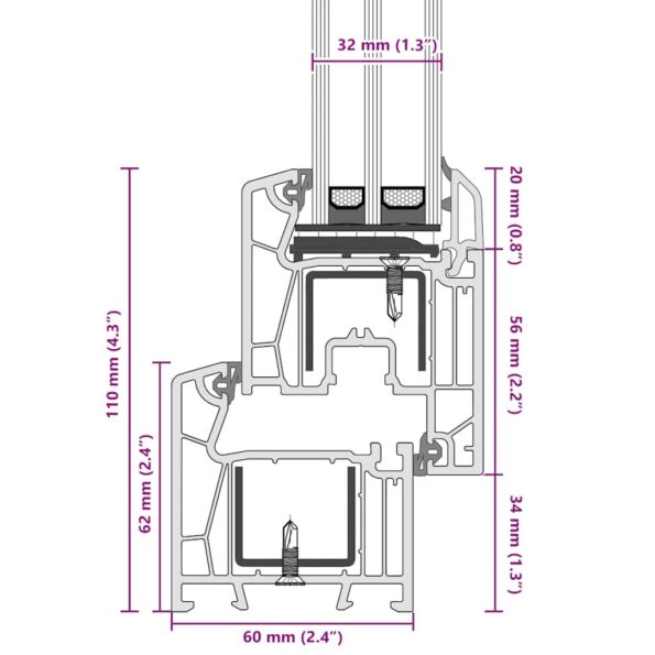 vidaXL Okno do suterénu "RISOR" 100x70 cm otváravo-sklopné DIN ľavé antracitové – Obrázok 13