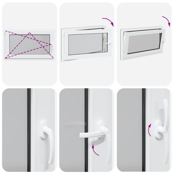 vidaXL Okno do suterénu "RISOR" 100x70 cm otváravo-sklopné DIN ľavé antracitové – Obrázok 8