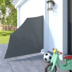 vidaXL Skladacia bočná markíza na balkón, sivá 140x140 cm – Obrázok 8