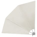 vidaXL Skladacia bočná markíza na balkón, krémová 210x210 cm – Obrázok 3