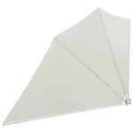 vidaXL Skladacia bočná markíza na balkón, krémová 160x240 cm – Obrázok 3