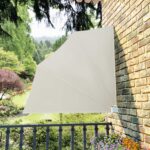 vidaXL Skladacia bočná markíza na balkón, krémová 140x140 cm