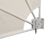 vidaXL Skladacia bočná markíza na balkón, krémová 140x140 cm – Obrázok 4