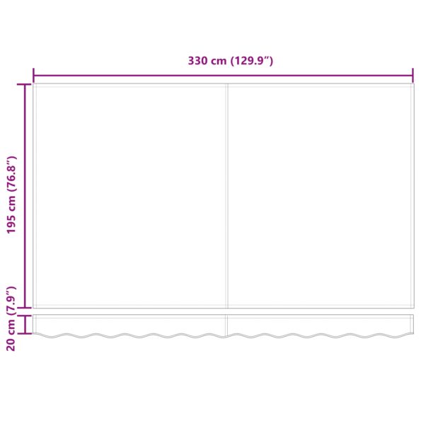 vidaXL Náhradná látka markízy pre rám 3.5x2 m Burgundská – Obrázok 8