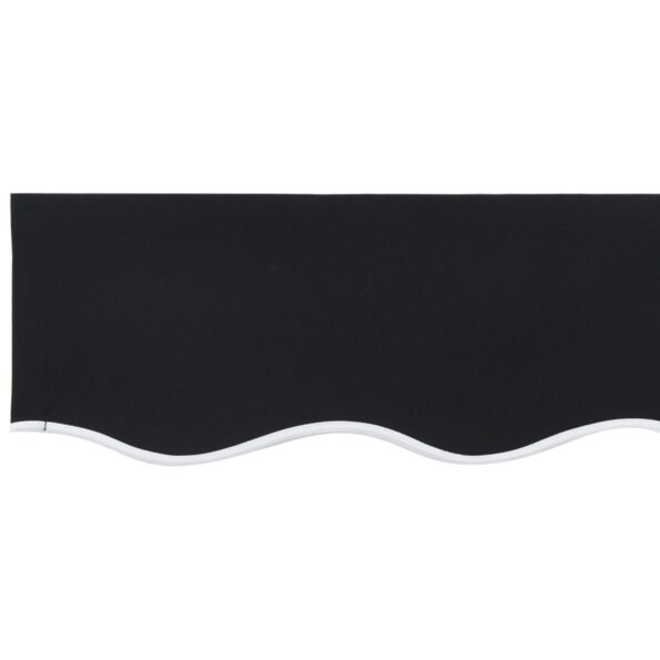 vidaXL Náhradná látka na markízu pre rám 4x3.5 m Čierna – Obrázok 6