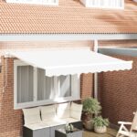 vidaXL Náhradná textília markízy pre rám 3x2.5 m Biela