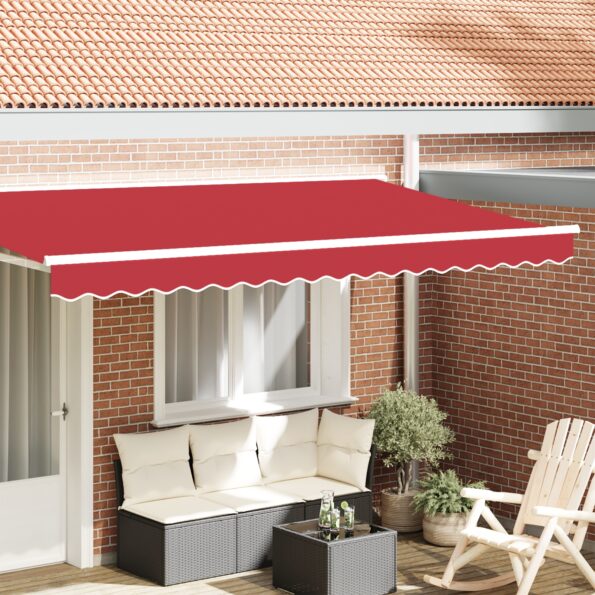 42000795_1.jpg vidaXL markíza pre 4 m červený rám 3.8x0.2 m – Obrázok 1