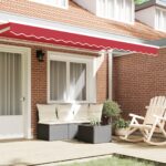 vidaXL markíza pre 4 m červený rám 3.8x0.2 m – Obrázok 3