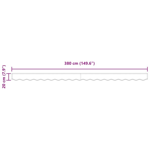 42000795_7.jpg vidaXL markíza pre 4 m červený rám 3.8x0.2 m – Obrázok 7