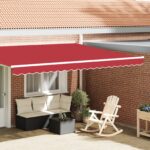 vidaXL Markízová rímsa pre rám 4.5 m Červená 4.3x0.2 m