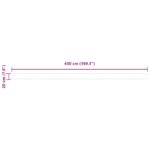 vidaXL Markízová rímsa pre rám 4.5 m Červená 4.3x0.2 m – Obrázok 7