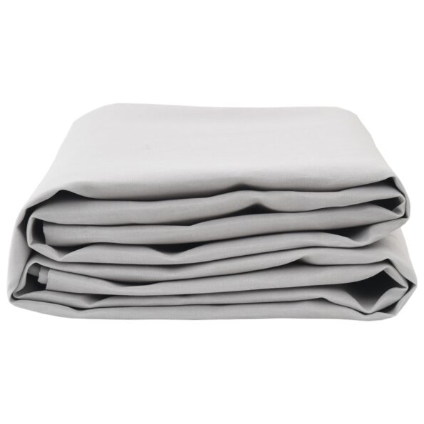 vidaXL Náhradná tkanina na slnečník Svetlosivá 3x3m – Obrázok 3