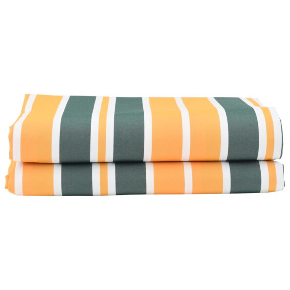 vidaXL Náhradná látka na slnečník Zelená a žltá 10x1,6 m – Obrázok 2