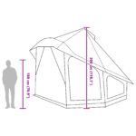 vidaXL Rodinný stan Tipi Zelený pre 10 osôb, vodotesný – Obrázok 13