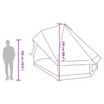 vidaXL Rodinný stan Tipi Zelený pre 8 osôb Nepremokavý – Obrázok 13