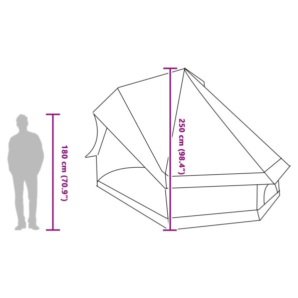 vidaXL Rodinný stan Tipi Zelený pre 8 osôb Nepremokavý – Obrázok 13