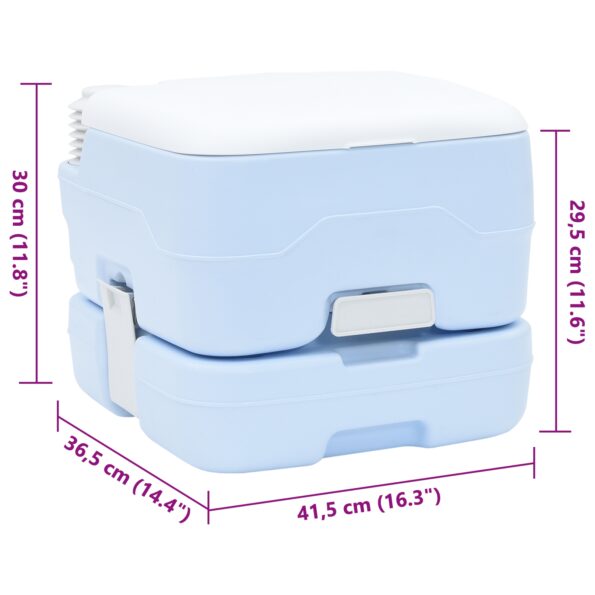 vidaXL Kempingové WC Svetlomodrá a biela 41,5 x 36,5 x 30 cm – Obrázok 11