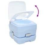 vidaXL Kempingové WC Svetlomodrá a biela 41,5 x 36,5 x 30 cm – Obrázok 9