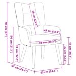 vidaXL kreslo Čierna 63 x 67 x 94 cm Zamat – Obrázok 8