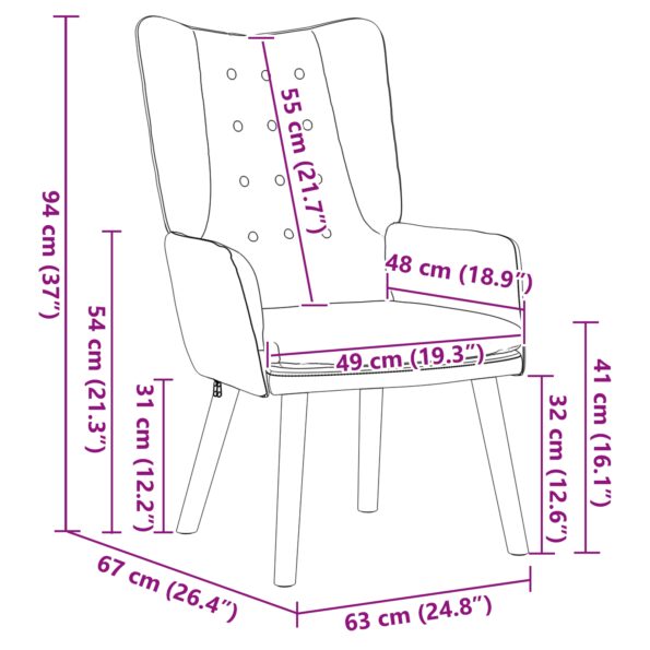 vidaXL Relaxácie kreslo tmavosivé sametové – Obrázok 8
