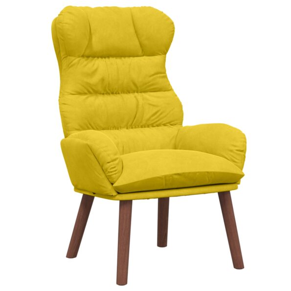 vidaXL kreslo Žltá 69 x 74 x 93 cm Zamat – Obrázok 2