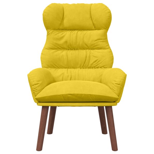 vidaXL kreslo Žltá 69 x 74 x 93 cm Zamat – Obrázok 4