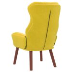 vidaXL kreslo Žltá 69 x 74 x 93 cm Zamat – Obrázok 6