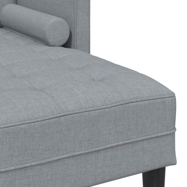 vidaXL 3-sedáková L-tvarovaná pohovka svetlosivá 160 cm z textílie – Obrázok 7