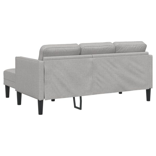 42001922_4.jpg vidaXL 3-miestna rohová pohovka v oblačnej sivej farbe, 160 cm, tkanina – Obrázok 4