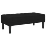 vidaXL Čalúnená lavica Čierna 113x57x39 cm Velvet – Obrázok 2