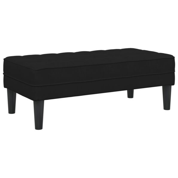vidaXL Čalúnená lavica Čierna 113x57x39 cm Velvet – Obrázok 2