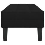 vidaXL Čalúnená lavica Čierna 113x57x39 cm Velvet – Obrázok 5