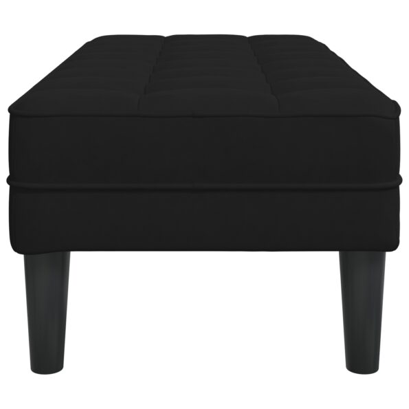 vidaXL Čalúnená lavica Čierna 113x57x39 cm Velvet – Obrázok 5