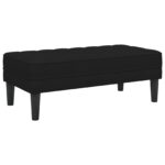 vidaXL Čalúnená lavica Čierna 113x57x39 cm Velvet – Obrázok 6