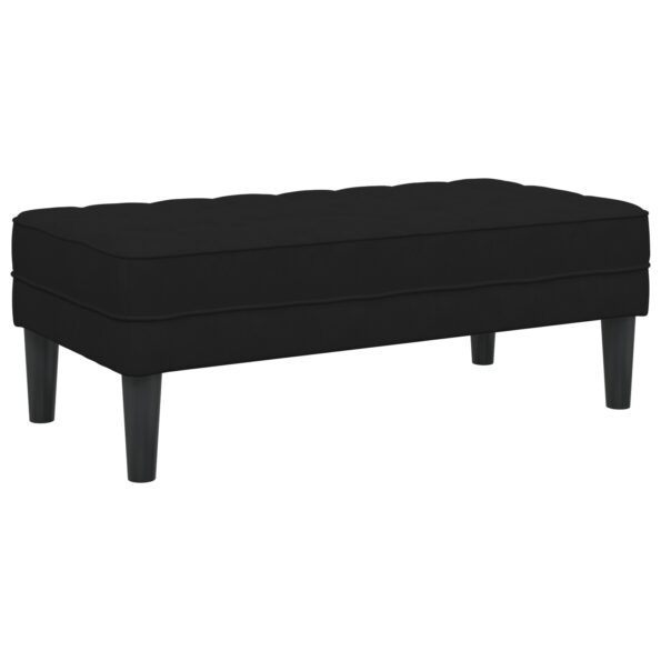vidaXL Čalúnená lavica Čierna 113x57x39 cm Velvet – Obrázok 6