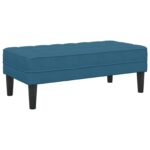 vidaXL Lavica Modrá 113x57x39 cm Velvet – Obrázok 2