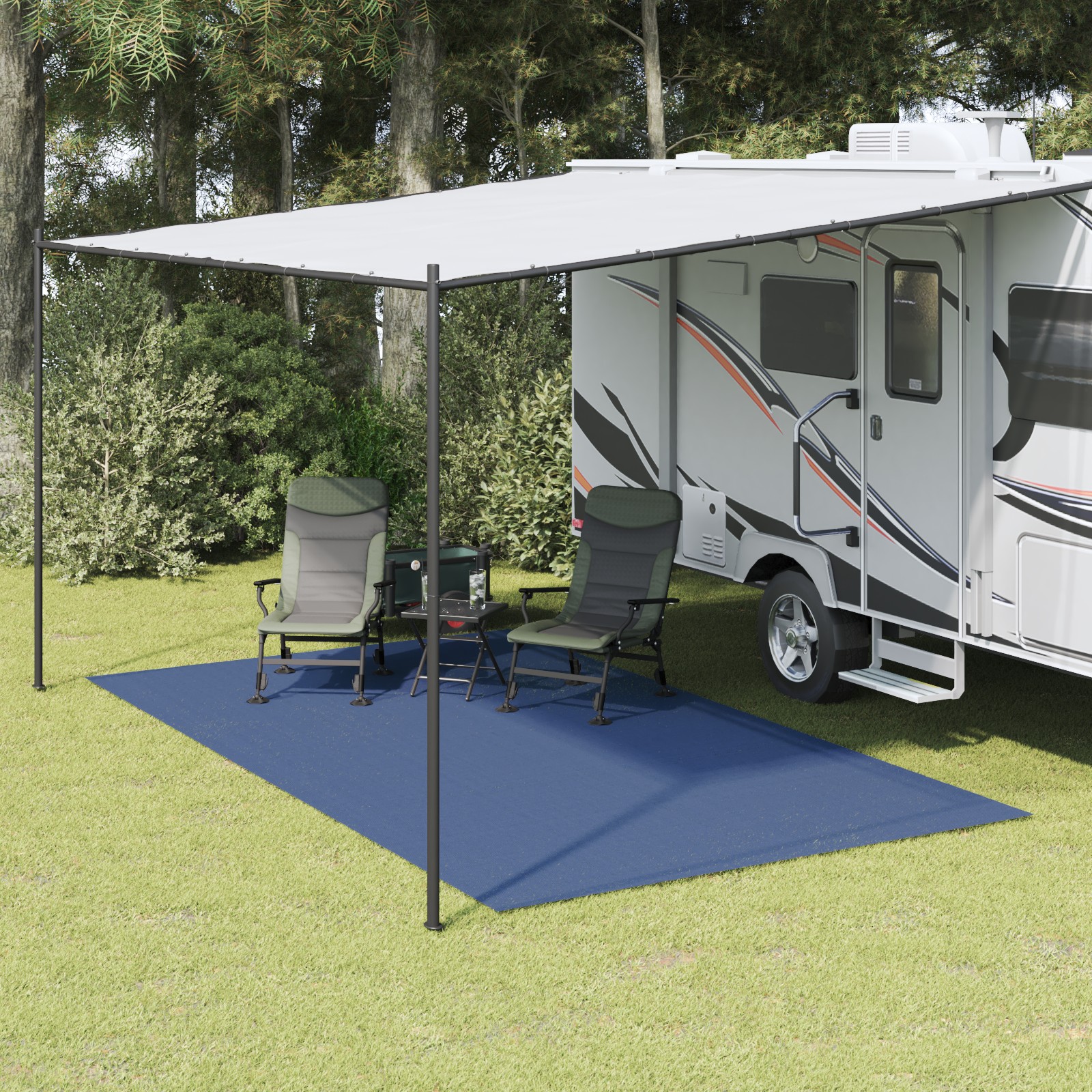 42002783_1.jpg vidaXL Koberec do stanu Modrá 400 × 350 cm Polyester – Obrázok 1