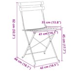 vidaXL Skladacie záhradné stoličky 2 ks - Biela Oceľ – Obrázok 12