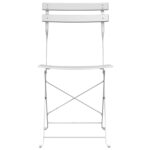 vidaXL Skladacie záhradné stoličky 2 ks - Biela Oceľ – Obrázok 5